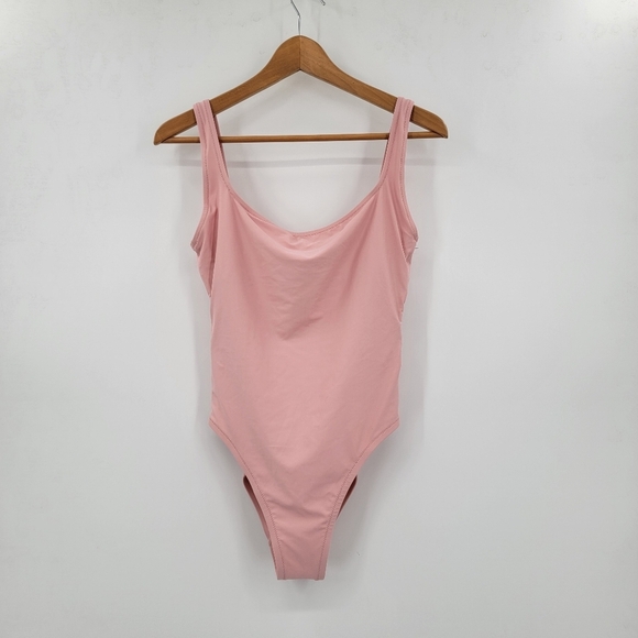 Madewell New One Piece Petal Pink Swimsuit Women's Small Square Back Minimalist - Picture 16 of 16
